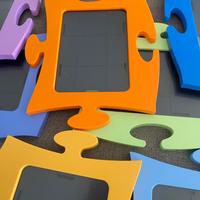 Cornice puzzle 14 pezzi Multicolore componibili