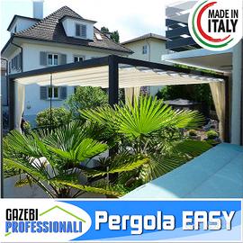 Pergola tetto scorrevole PVC certificata gazebo