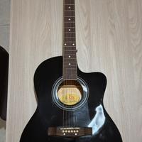 Chitarra Acustica Nera Cutaway - Corde APPENA CAMB