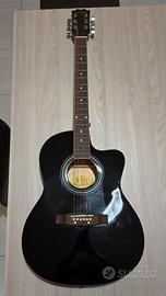 Chitarra Acustica Nera Cutaway - Corde APPENA CAMB