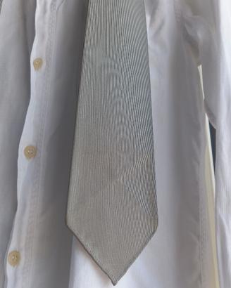 cravatta 100% in pura seta grigio marca: Hermès