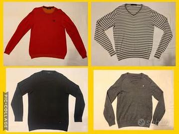 SET N. 4 PULLOVER ASSORTITI UOMO IN BLOCCO TG. M