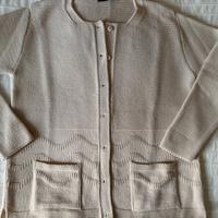 Cardigan donna misto lana taglia L color beige