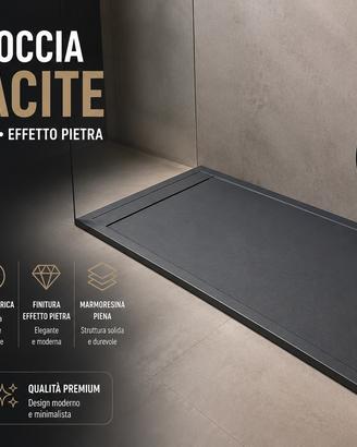 🚿 Piatto Doccia Antracite Marmoresina 3cm