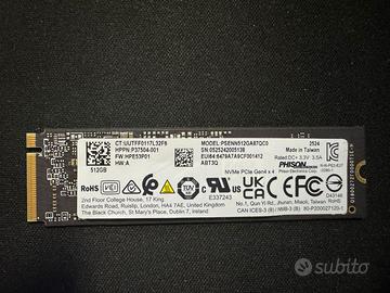 SSD M.2 PCIe Gen4 512 GB