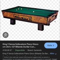 biliardo Carambola garlando con  buche