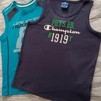 Set 2 pz. canotta bambino 9-10A, Champion e OVS