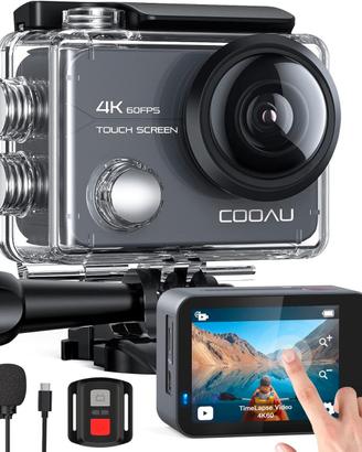 COOAU Action Cam Nativo 4K +TEKCAM Kit Accessori