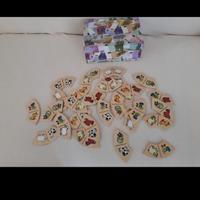 domino  in legno animali 