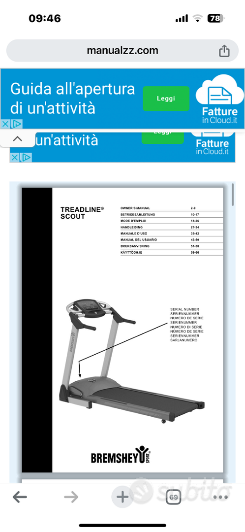 Bremshey treadline best sale scout manual