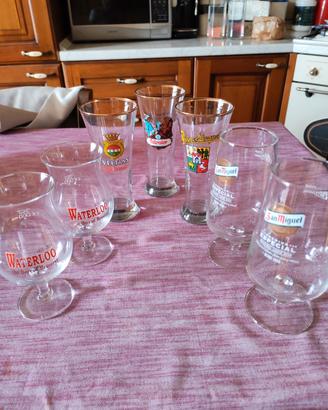 bicchieri birra collezione vintage
