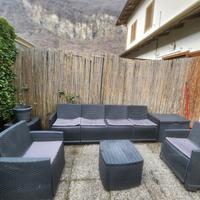 set da esterno in rattan 