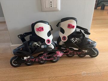 Pattini in linea taglia 36-38 + casco Bell