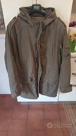 Cappotto Denim Verde Militare Tg.L