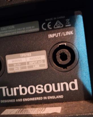 4  Casse passive  Turbosound  3 vie  2000 watt