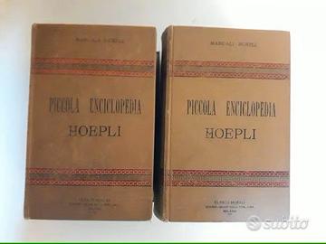 PICCOLA ENCICLOPEDIA HOEPLI 2 VOLUMI DEL 1892-1895