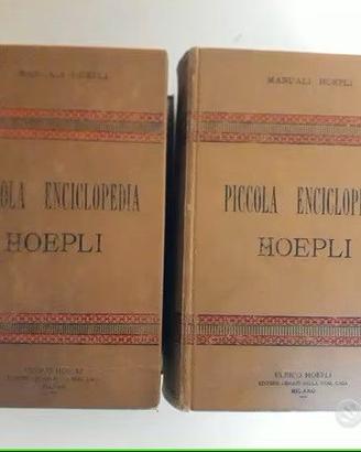 PICCOLA ENCICLOPEDIA HOEPLI 2 VOLUMI DEL 1892-1895