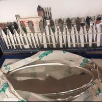 Set posate per pesci da 12 con vassoio in inox