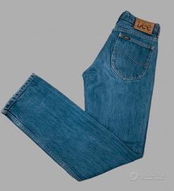 Jeans Vintage Lee Dritti Lavaggio Blu W28 L32