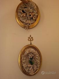 Quadretti in seta e merletto 