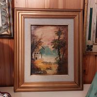Quadro Antico anni 60 di COSTA paesaggio montagna 