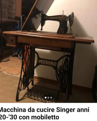 macchina da cucire Singer anni 20/30 con mobile 