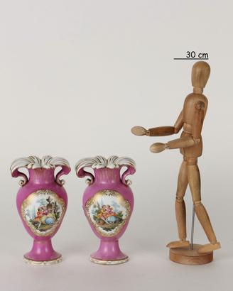 Coppia di Vasi in Porcellana KPM - Metà '800