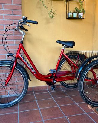 BICI ALLUMINIO 24” TRE RUOTE TRICICLETTA adulto