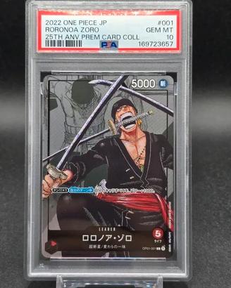 PSA 10 Roronoa Zoro OP01-001 25th Anniversary 