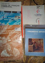 Stock 5 libri francese, inglese, Promessi Sposi