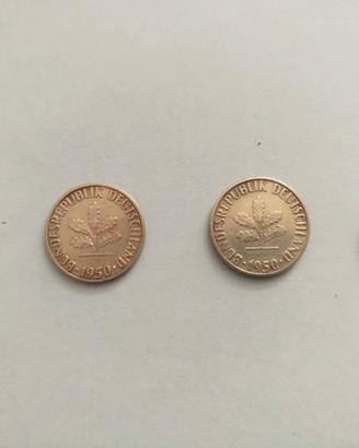 Serie D, F, G, J 5 Pfennig 1950