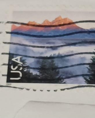 6 Francobolli Airmail USA Scenic LandascapeAmerica