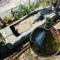 Vecchia Damigiana vetro verde