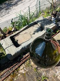 Vecchia Damigiana vetro verde