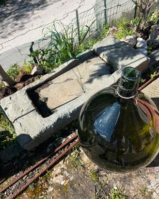 Vecchia Damigiana vetro verde