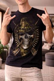 T-shirt uomo metal rock glow in the dark XS