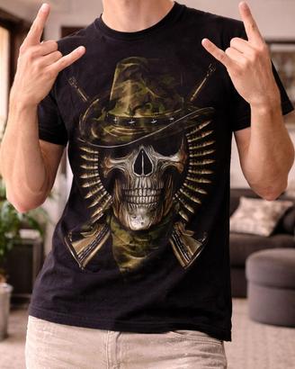 T-shirt uomo metal rock glow in the dark XS