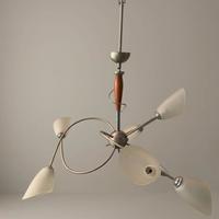 Lampadario 6 luci in acciaio