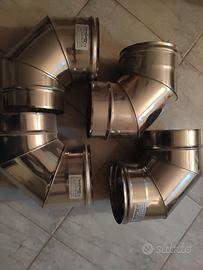 Curve canna fumaria inox