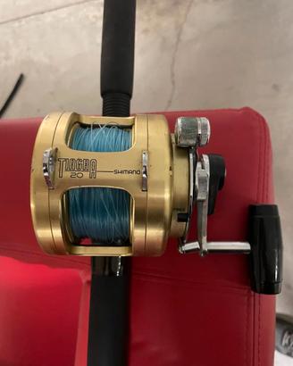 Mulinello Shimano Tiagra 20A montato su una canna