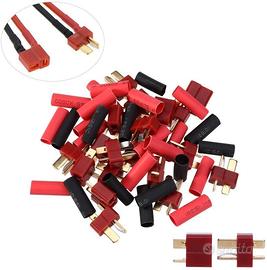 10 Connettori T-Plug Deans + 20 Termorestringenti