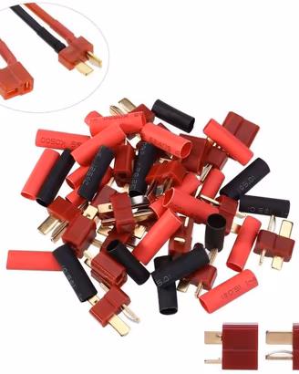 10 Connettori T-Plug Deans + 20 Termorestringenti