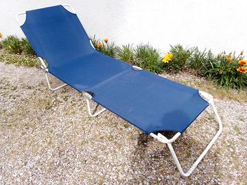 Sdraio Lettino blu 186X60 regolabile e pieghevole
