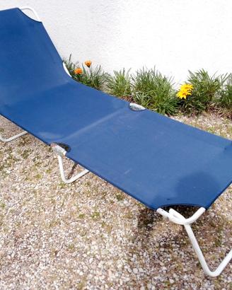 Sdraio Lettino blu 186X60 regolabile e pieghevole