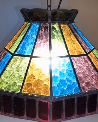 Lampadario a sospensione stile Tiffany in vetro co