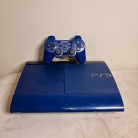 ps3 ultra slim  blu con controller