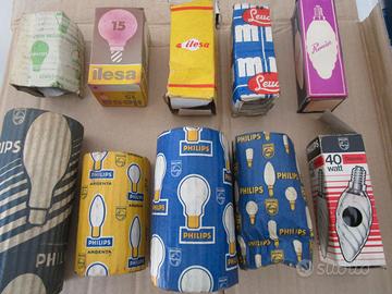 10 LAMPADINE VINTAGE PHILIPS LEUCI ILESA