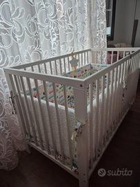 Lettino Ikea Gulliver con set paracolpi completo