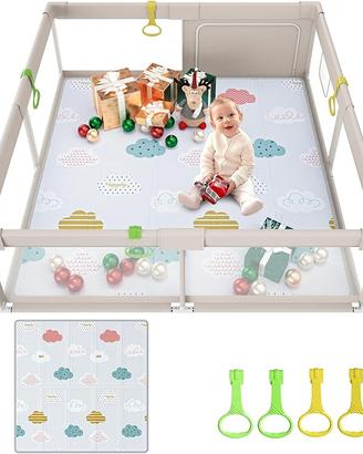 Box per Bambini con tappeto gattonamento 150x150cm