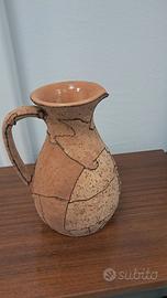 Brocca Sarda Vintage in Terracotta e Sughero